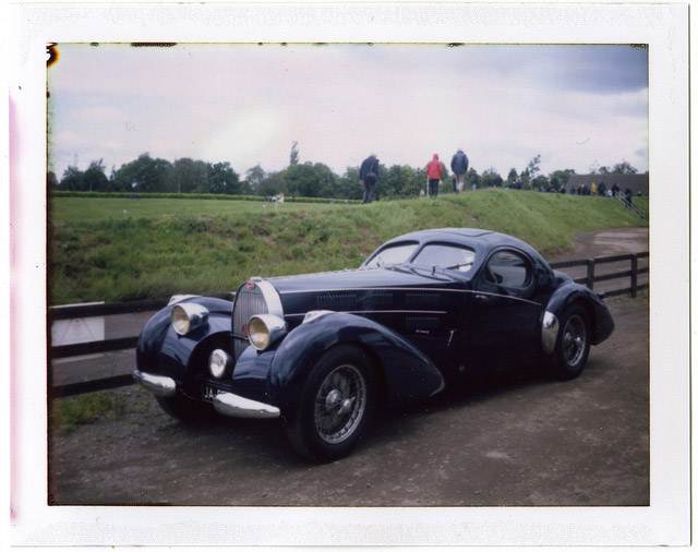 A vintage Bugatti Type 57c on Polaroid