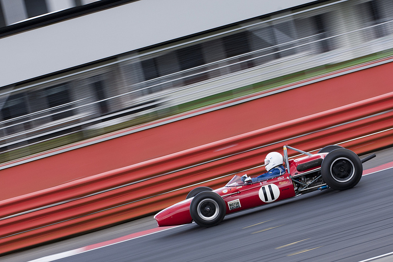 A red single seater at Silverstone