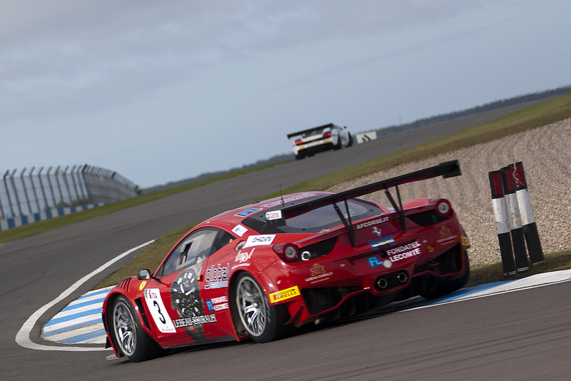 Number 3 Ferrari of Marco Cioci/Filip Salaquardra at the Fogarty Esses