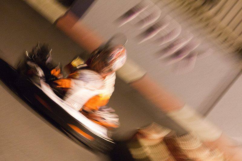 A super blur shot of a kart at PPiK