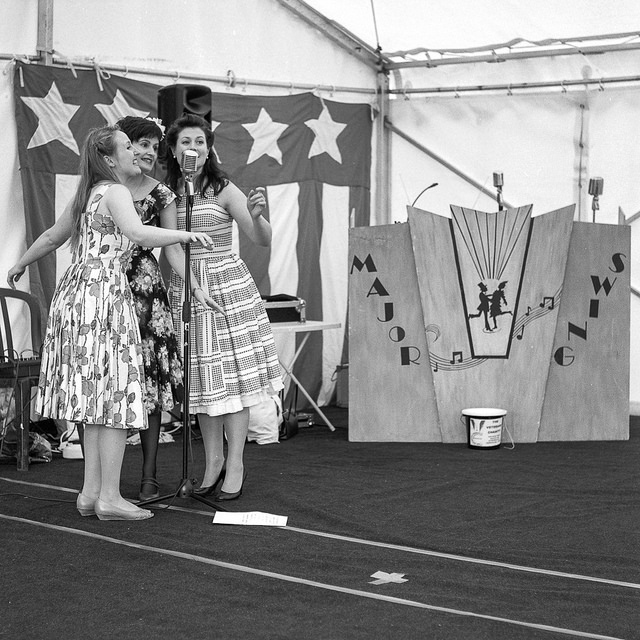 The Honeybirds performing at the Batley Vintage Day, taken on Delta 400 pushed to 800 ISO.